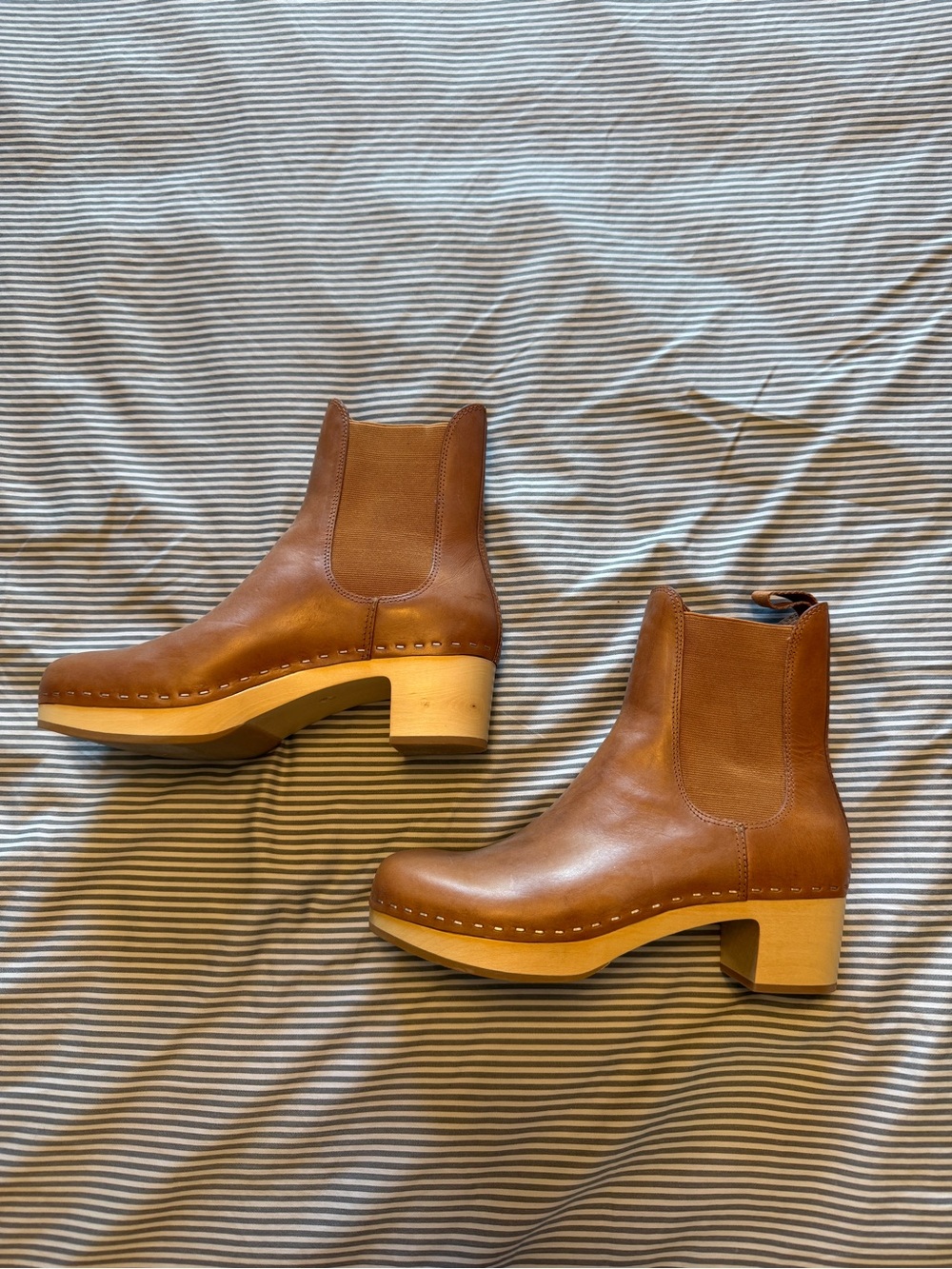 Loeffler Randall Annabel Leather Clog Boots (never worn) size 7.5